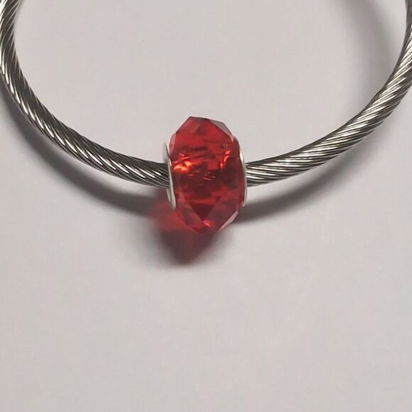 Red Facteded Charm for‎ Pandora Style Bracelet - Picture 3 of 4